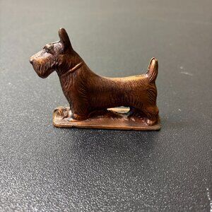 Vintage Brass Scottish Terrier The Crane & Breed Casket Company Figurine